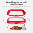 thumbnail image 4 of 3 Pack Stackable Food Storage Tray with Stretch Cover Two Ways Use Save Space and Keep Food Fresh Reusable Dishwasher and Freezer Safe Durable Food Grade Meal Prep Containers, 4 of 9
