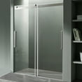 thumbnail image 5 of Stellar Series 57-60"W x 76"H Sliding Frameless Shower Door in Brushed Nickel with Tsunami Guard Tempered Glass, 5 of 6