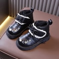 thumbnail image 5 of hzomhy Girls Short Boots Round Toe Thick Sole Side Zipper for Fall Winter Daily Casual and Outdoor Wear, 5 of 8