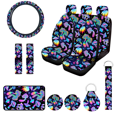 thumbnail image 1 of Funda de asiento de automóvil con estampado de hongos coloridos, 15 piezas, combinación de funda de hombro, 1 of 1