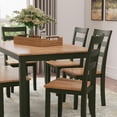 thumbnail image 4 of Signature Design by Ashley Gesthaven Dining Side Chair Set (2), Natural/Green, Farmhouse Wood Chairs with Ladderback Design, 4 of 9