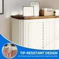 thumbnail image 3 of DEXTRUS 45"H Storage Cabinet with Doors & Adjustable Shelf, Kitchen Pantry Bathroom Cabinet, White, 3 of 8