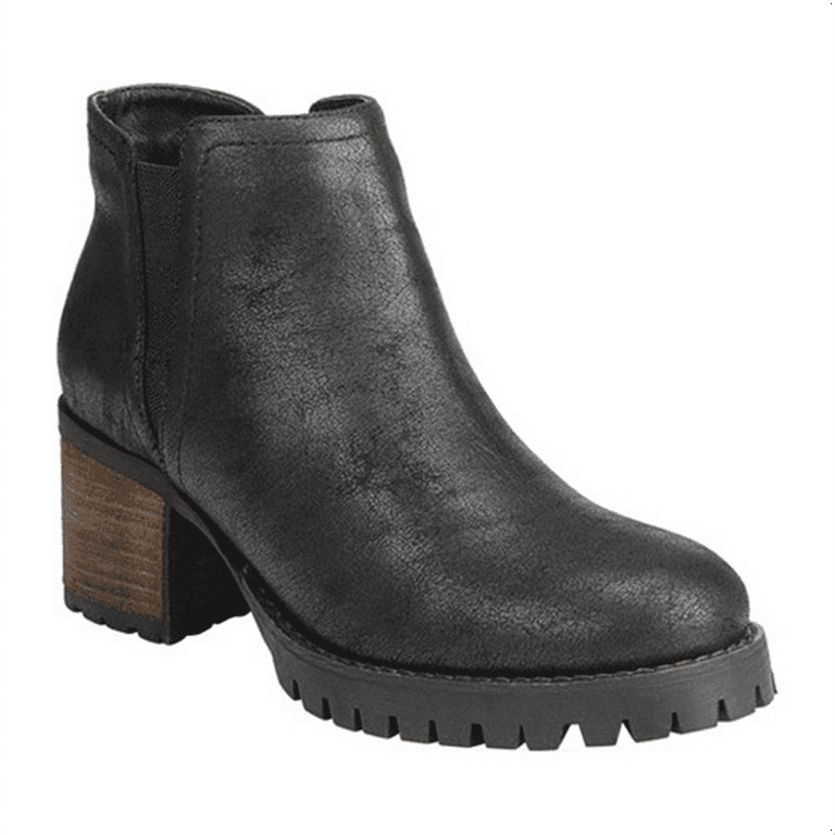 Carlos by Carlos Santana Womens Gill Block Heel Round Toe Ankle