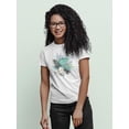 thumbnail image 2 of Tropical Flowers And Chameleon T-Shirt Women -Image by Shutterstock, Female x-Large, 2 of 4