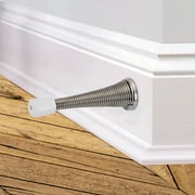 Hyper Tough Spring Doorstop, Satin Nickel, 2 Pack