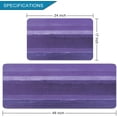 thumbnail image 2 of 2 Pieces Kitchen Rugs, Abstract Anti Fatigue Non Slip Foam Cushioned Purple Art Painting Comfort Indoor Floor Mat Runner Rug Set for Laundry Office Sink Bathroom (17"x48"+17"x24"), 2 of 6