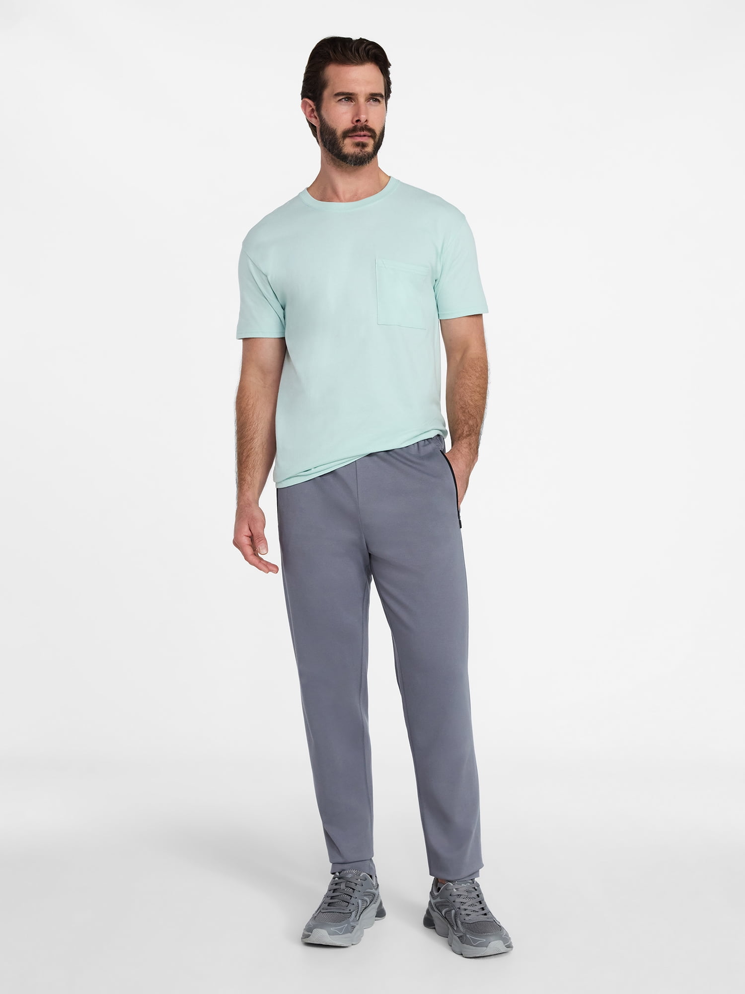 Athletic Works Men's and Big Men's Slim Knit Pants, 30" Inseam, Sizes XS-4XLT