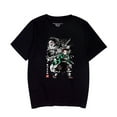 thumbnail image 4 of Anime Kamado Nezuko Top Kamado Tanjirou T-Shirt Casual Short Sleeve Crew Neck Black & White xs-3xl, 4 of 9
