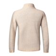 thumbnail image 4 of Mens Winter Knitted Sweater Casual Stand Collar Long Sleeve Full Zip Fleece Plaid Lined Coats With Zipper Pockets, 4 of 8