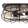 thumbnail image 3 of JONATHAN Y Calvia 15.7" 3-Light Farmhouse Metal Cage Flush Mount, Oil Rubbed Bronze, JYL9538A, 3 of 7
