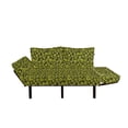 thumbnail image 2 of Leaves Futon Couch, Greenery of Tropical Hawaiian Jungles Theme with Summer Leaves, Daybed with Metal Frame Upholstered Sofa for Living Dorm, Loveseat, Yellow Green and Black, by Ambesonne, 2 of 4