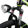 thumbnail image 1 of Bicicleta 2pcs Vintage bicicleta 3LED luz delantera faro seguridad advertencia luz (negro), 1 of 4