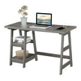 thumbnail image 3 of Convenience Concepts Designs2Go 29.25" Trestle Desk with Charging Station, Charcoal Gray, All Ages, 3 of 8