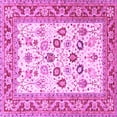 thumbnail image 1 of Ahgly Company Indoor Square Oriental Purple Traditional Area Rugs, 6' Square, 1 of 4