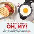 thumbnail image 3 of Dash Multimaker Mini System - Waffle Maker with Five 4” Removable Plates: Waffle Iron & Griddle, 4-in-1 Mini Waffle Maker for Kids and Families, Red, 3 of 10