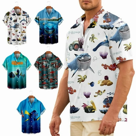 

Big Men s Collared Button Down Shirt & Top with Breast Pocket Vacation Clothes Regular & Big Man Sizes