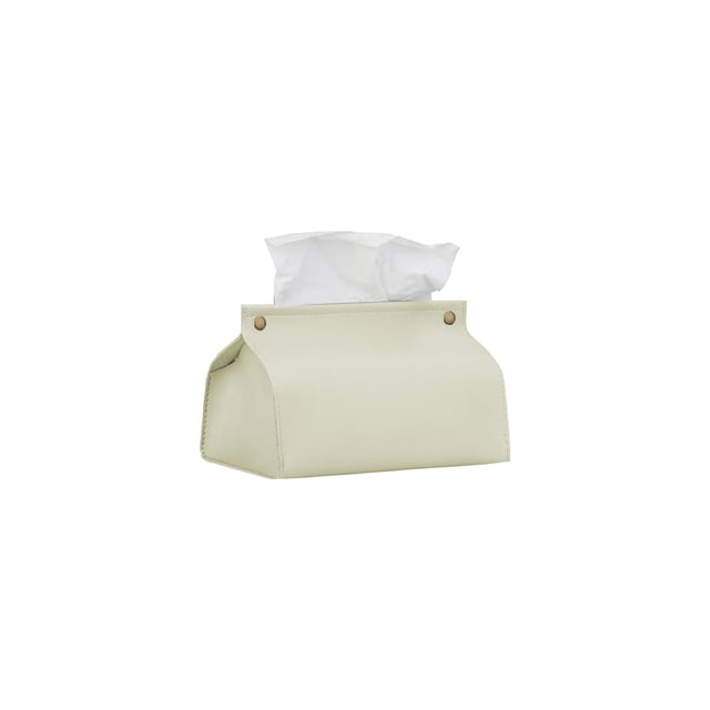 Dvruxg Leather Tissue Box with Pull-out Design for Bedroom, Living Room and Travel Use, Multi-functional Desktop Tissue Organiser
