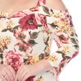 thumbnail image 5 of White Mark Women's Plus Size Cold Shoulder 3/4 Sleeve Dress, 5 of 6