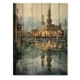 thumbnail image 3 of Designart "Kaaba Reflection Islam wall art II" Religion & Spirituality Print on Natural Pine Wood, 3 of 5
