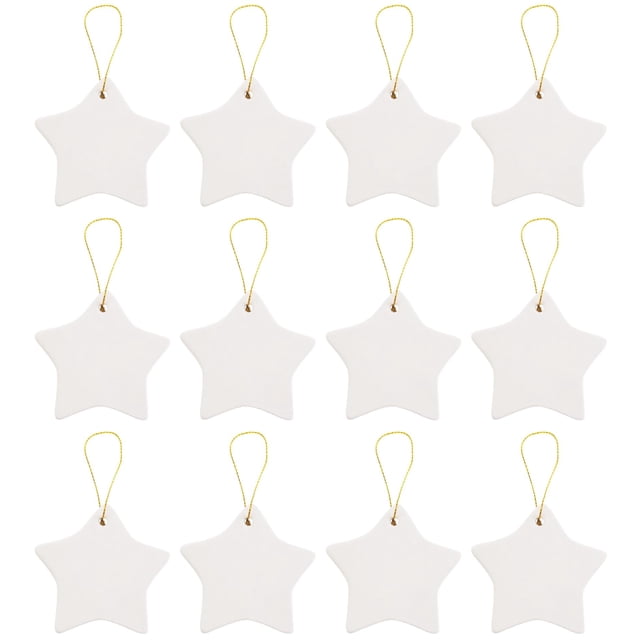 Adorno colgante Creative Hobbies DIY Star, porcelana, 7,6 cm