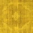 thumbnail image 1 of Ahgly Company Indoor Square Abstract Yellow Modern Area Rugs, 6' Square, 1 of 4