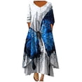 thumbnail image 1 of El vestido estampado sexy irregular de bolsillo suelto informal de talla grande de invierno para mujer de la moda Fridja  yut726, 1 of 1