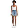 thumbnail image 2 of Dollhouse Juniors Paperbag Waist Denim Shorts, 2 of 5
