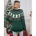 thumbnail image 4 of Cogild Ugly Christmas Sweaters for Womens Tree Gingerbread Man Pattern Sweaters Crew Neck Knitted Sweaters for Womens Warmth Winter Tops, 4 of 7