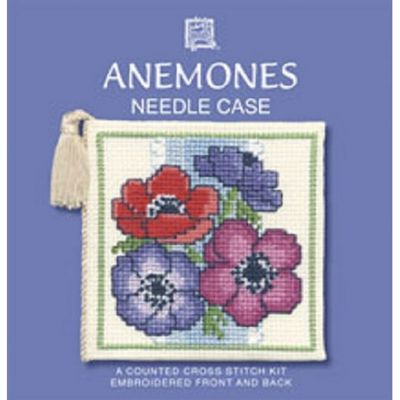 Textile Heritage Needle Case Counted Cross Stitch Kit - Anemones