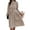 Tan, variant on Women's Animal Print Mock Neck Flounce Sleeve Dress in 100% Polyester Fabric for a Trendy Statement Evening Outfit