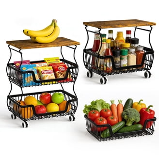The Pioneer Woman Acacia Wood Stackable Open-Top Kitchen Storage