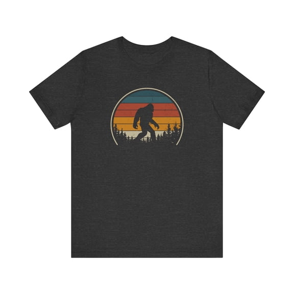 Squatch tshirt Cool bigfoot retro sunset Sasquatch unisex t shirt