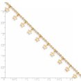 thumbnail image 4 of 14k Yellow Gold Star 9 Inch Plus 1 Anklet Ankle Bracelet Celestial, 4 of 8
