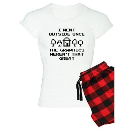 

CafePress - I Went Outside Once - Women s Light Pajamas