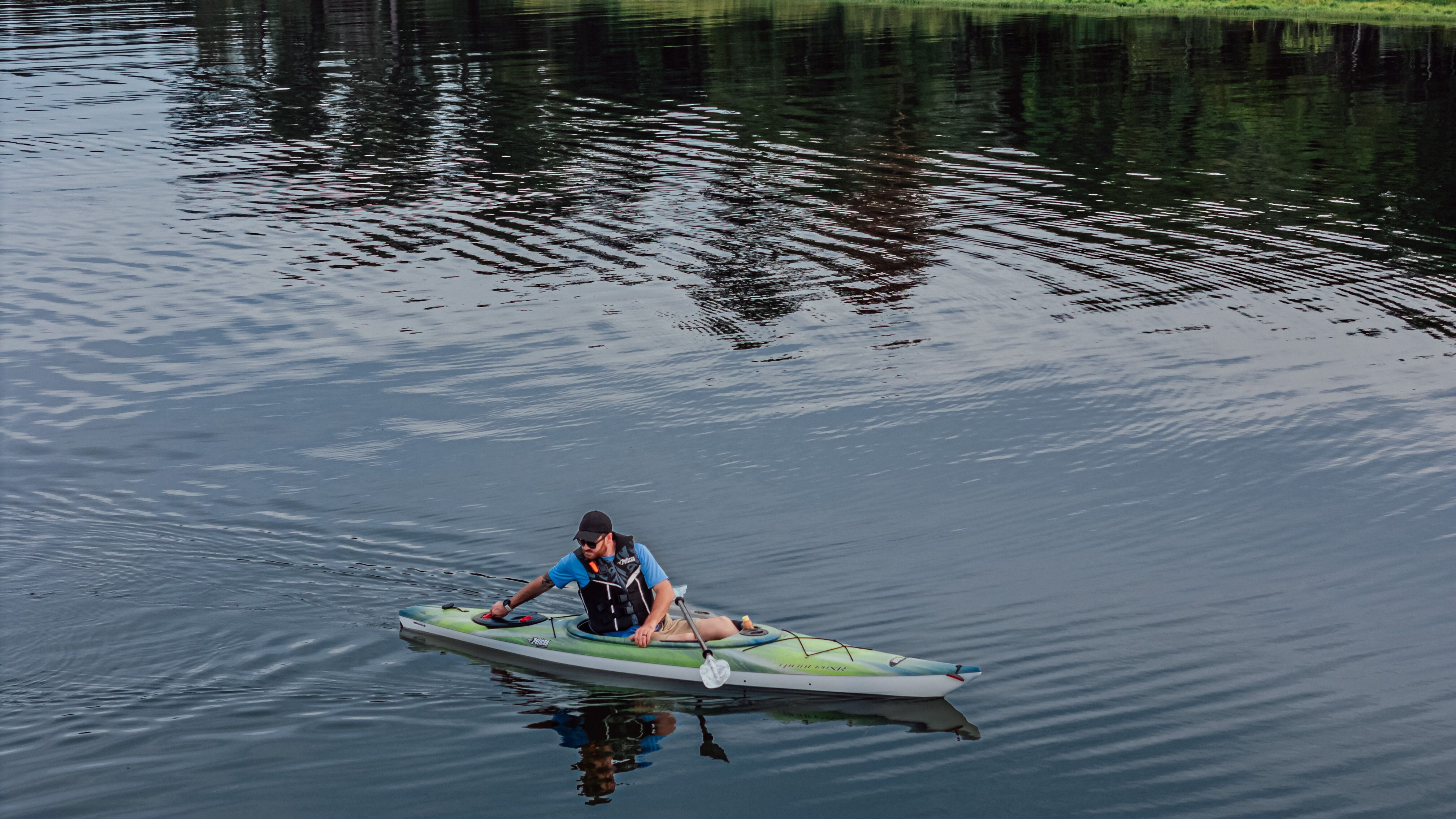 Pelican Sprint 120XR - Sit-in Kayak - Recreational Performance Kayak - Lightweight one Person - 12 ft - Lightning