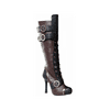 420-QUINLEY, 4" Knee High Steampunk Boot
