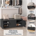 thumbnail image 5 of 3-Door Shoe Cabinet - Waterproof, UV-Resistant Storage Bench with Adjustable Shelves, 31.89×17.32×17.91 inches, for Entryway, Bedroom, Hallway, Living Room (Indoor/Outdoor), 5 of 7