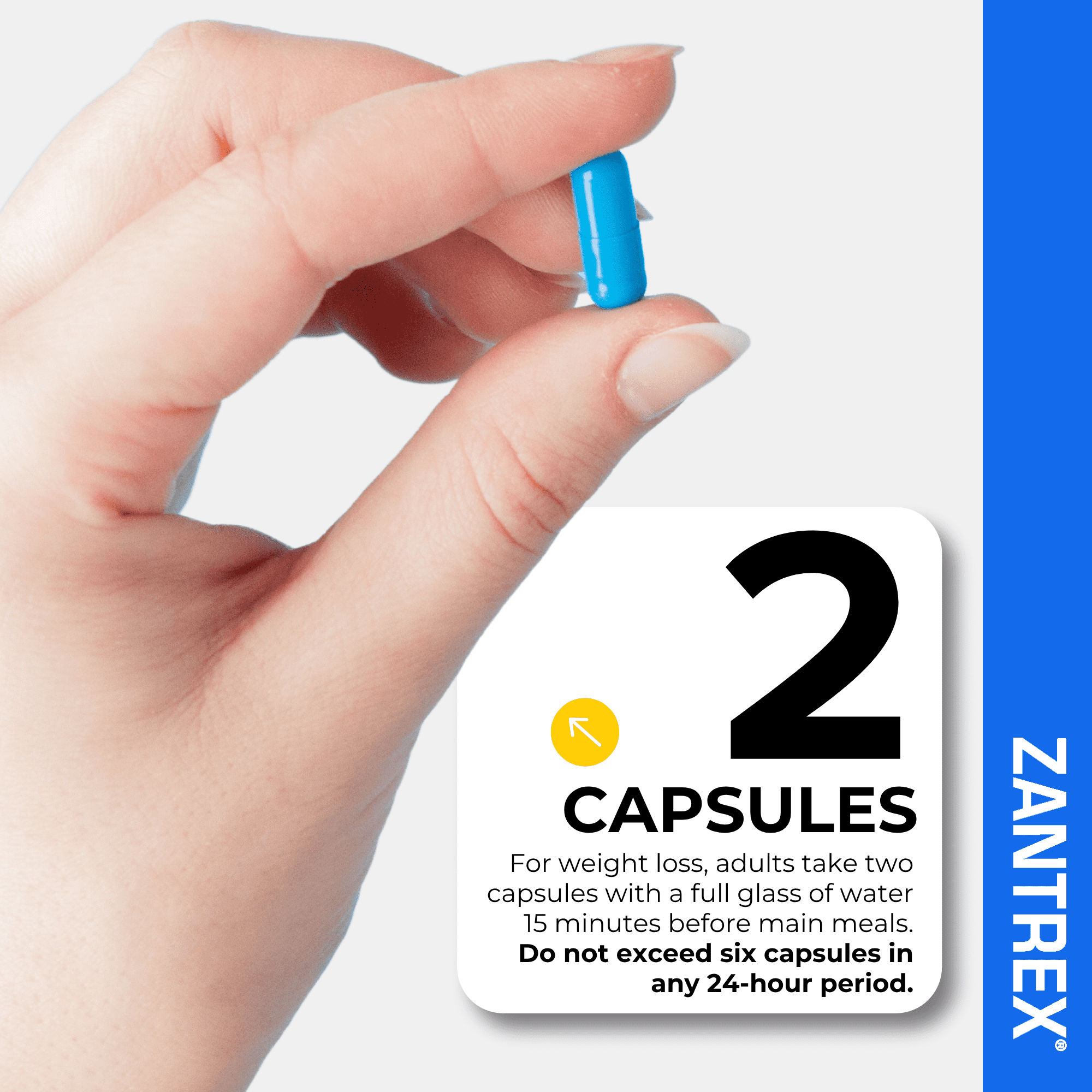 Zantrex Blue Energy and Weight Management Supplement for Appetite Control, Increased Calorie Burn | 60 Capsules