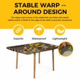 thumbnail image 4 of Yellow Sunflowers Table Cloths for 6 Foot Rectangle Tables, Western Star Brown Farmhouse Plaid Patio Waterproof Elastic Fitted Tablecloths, Washable Rectangular Table Cover for Camping, 4 of 8