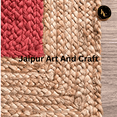 thumbnail image 3 of Jaipur Art And Craft Hand Runner Red Braided Reversible Jute Area Rug for Kitchen (9x12 Sq ft), 3 of 5
