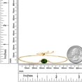 thumbnail image 3 of Gem Stone King 18K Yellow Gold Plated Silver Green Chrome Diopside Solitaire Bracelet for Women (1.20 Cttw, Oval 8X6MM, Gemstone Birthstone, Fully Adjustable up to 9 inch), 3 of 3