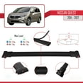 thumbnail image 4 of Compatible with Nissan Quest 2011-2017 FLY Model Car Roof Rack Cross Bar Black Aluminium 2 Bars, 4 of 8