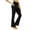 Black, variant on Women's Flare Yoga Pants with Pockets High Waisted Bootcut Butt Lifting Workout Running Pants