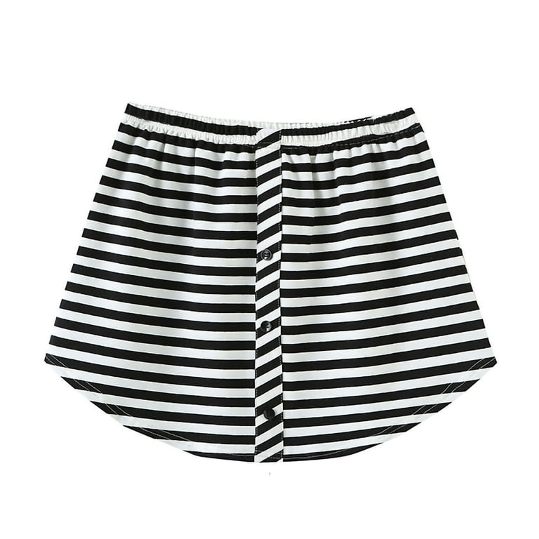 Womens Bike Shorts Women's Layered Tiered Sheer Stripe Printing