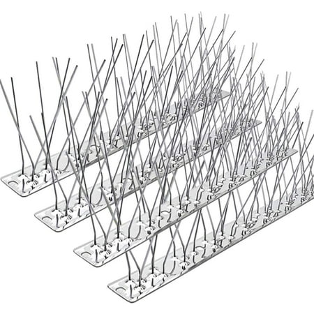 

Bird Spikes For Pigeons Small Birds Stainless Steel Bird Spikes -No More Bird Nests & Poop-Disassembled Spikes 10 Strips 10.82 Feet Coverage