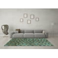 thumbnail image 3 of Ahgly Company Indoor Rectangle Oriental Turquoise Blue Industrial Area Rugs, 8' x 12', 3 of 4