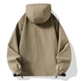 thumbnail image 4 of Men's Lightweight Hooded Rain Jacket Windbreaker, Water Resistant Wind Proof Half Zip Pullover Outdoor Hiking Coat with Zip Pockets, 4 of 4