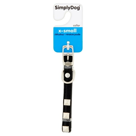 - Simply Dog X-small Black Pyramid Stud Buckle Collar
