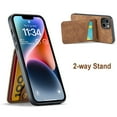 thumbnail image 2 of Dteck Wallet Case for iPhone 12, iPhone 12 Pro Case Wallet with Card Slots, Matte PU Leather Flip Folio Phone Cover with Kickstand for iPhone 12 & 12 Pro 6.1 Inch,Brown, 2 of 5