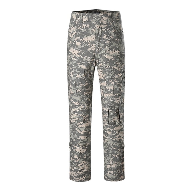 Innerwin Pants Elastic Waist Mens Bottoms Summer Drawstring Fitted Trousers ACU XL/36